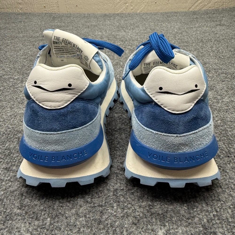 Voile Blanche Qwark Hype Blue Suede Nylon Chunky Platform Sneaker Womens Size 38 - Picture 4 of 9
